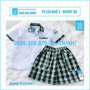 QUẦN SHORT BS XANH - TIỂU HỌC CÁI KHẾ 3